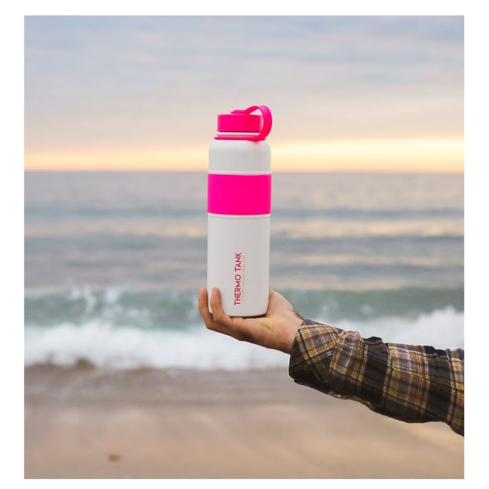 NWT Thermo Tank White and Pink Water Bottle